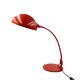 Elio Martinelli, Flex Calotta mod. 660 bright red table / desk lamp, Martinelli Luce Italy, 1972