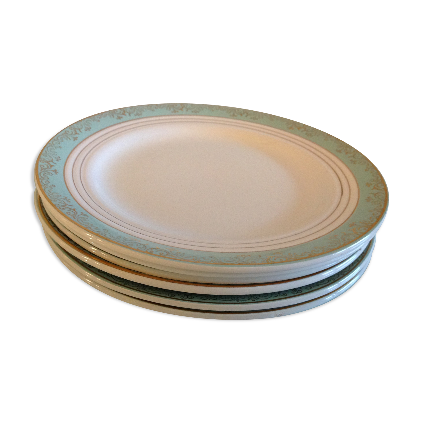 Six flat plates decor Sully by Ceranord/ vintage 50/60s