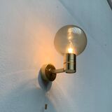 Swedish brass wall sconces from the mid-century by Hans-Agne Jakobsson for Hans-Agne Jakobsson Ab, Markaryd, 1960s, set of 2.