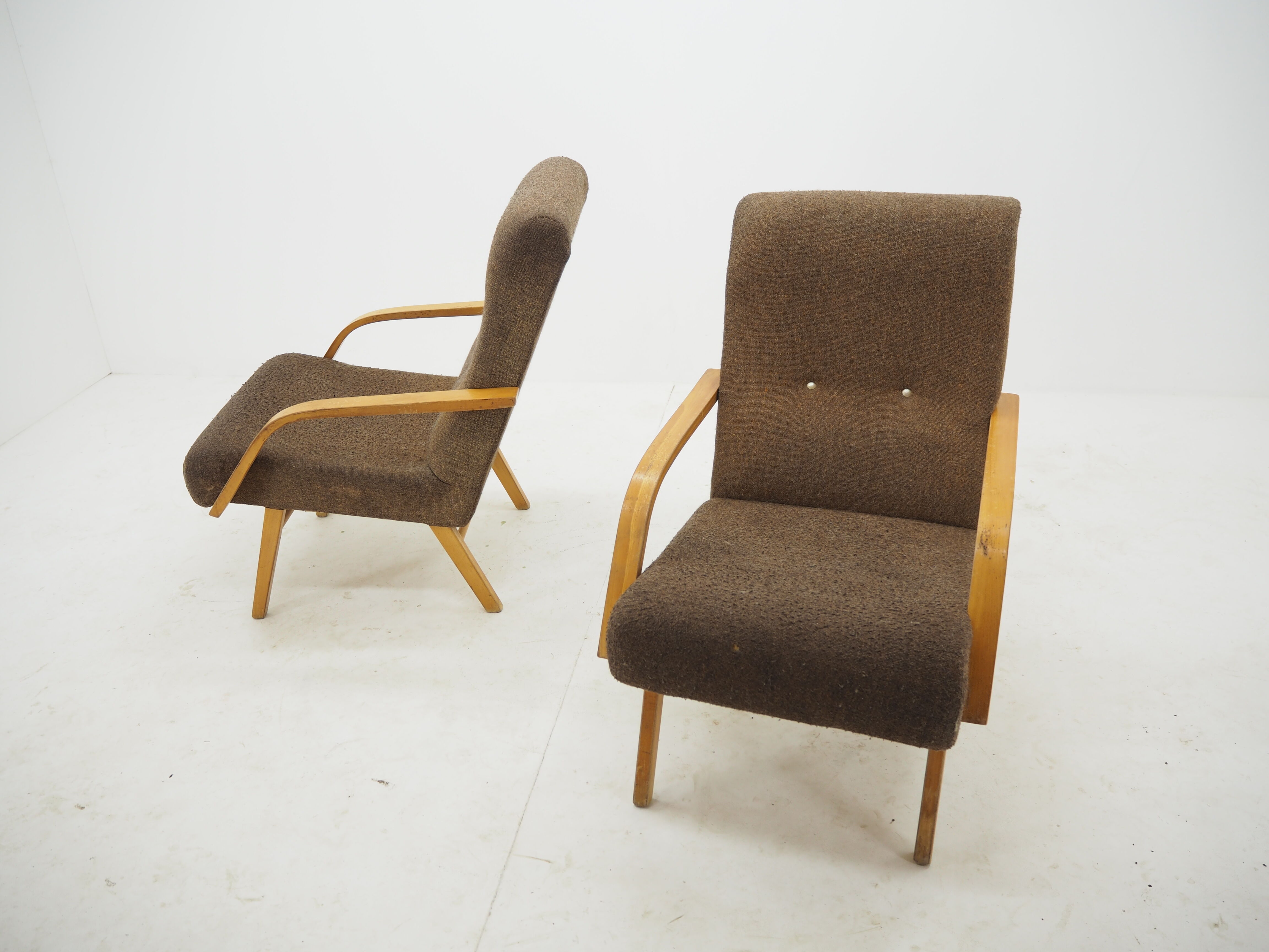 Pair of armchairs, Czechoslovakia, 1960