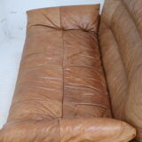 Sofa by Michel Ducaroy, leather, 1978. Model Dianthus. Edited by Ligne Roset.
