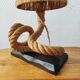 Vintage 1950s table lamp in rope – in the style of Audoux & Minet
