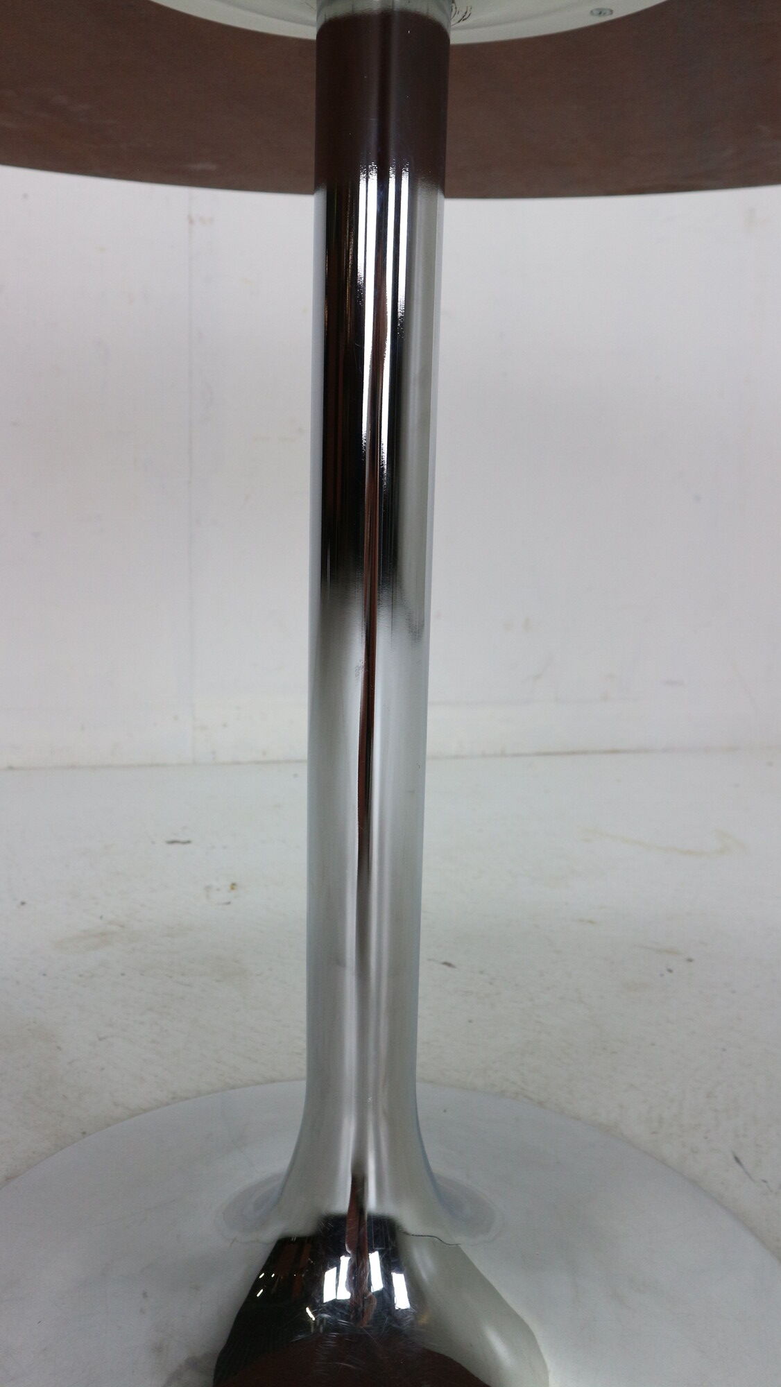 Börje johanson round white & chrome "tulip" dinning table, 1968 sweden