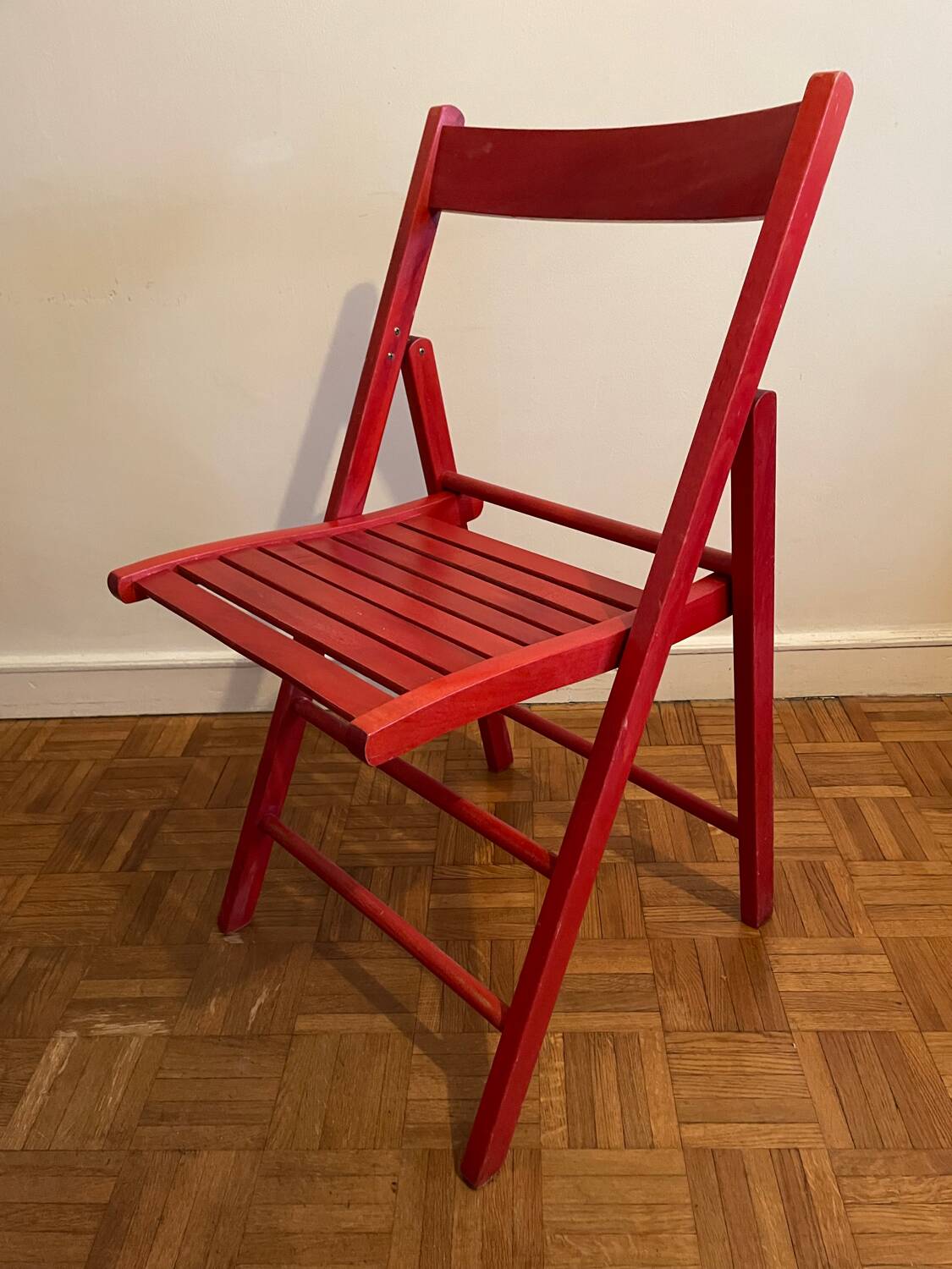 2 Vintage Wooden Folding Chairs