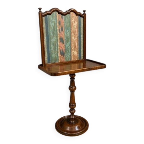 Table de lecture en noyer à écran tissu – époque Napoléon III