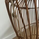 Wicker rattan bust mannequin