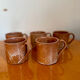 Lot de 5 tasses à café en grès vintage