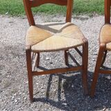 6 antique mulched chairs