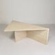 Mid-Century travertine coffee table with a triangular top, 1970s.