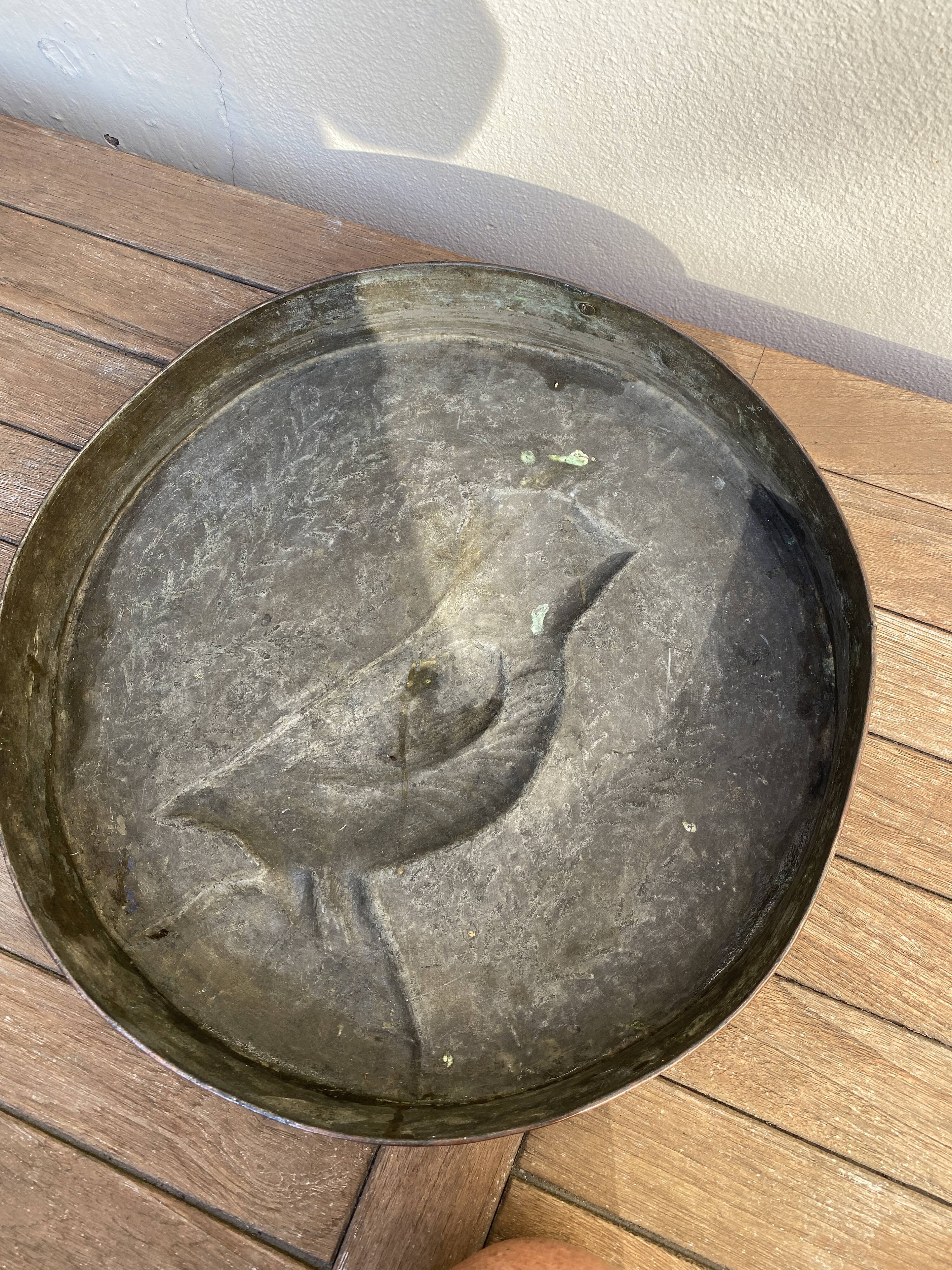 Copper mold used as decoration