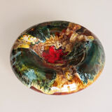 Multicolored ceramic ashtray