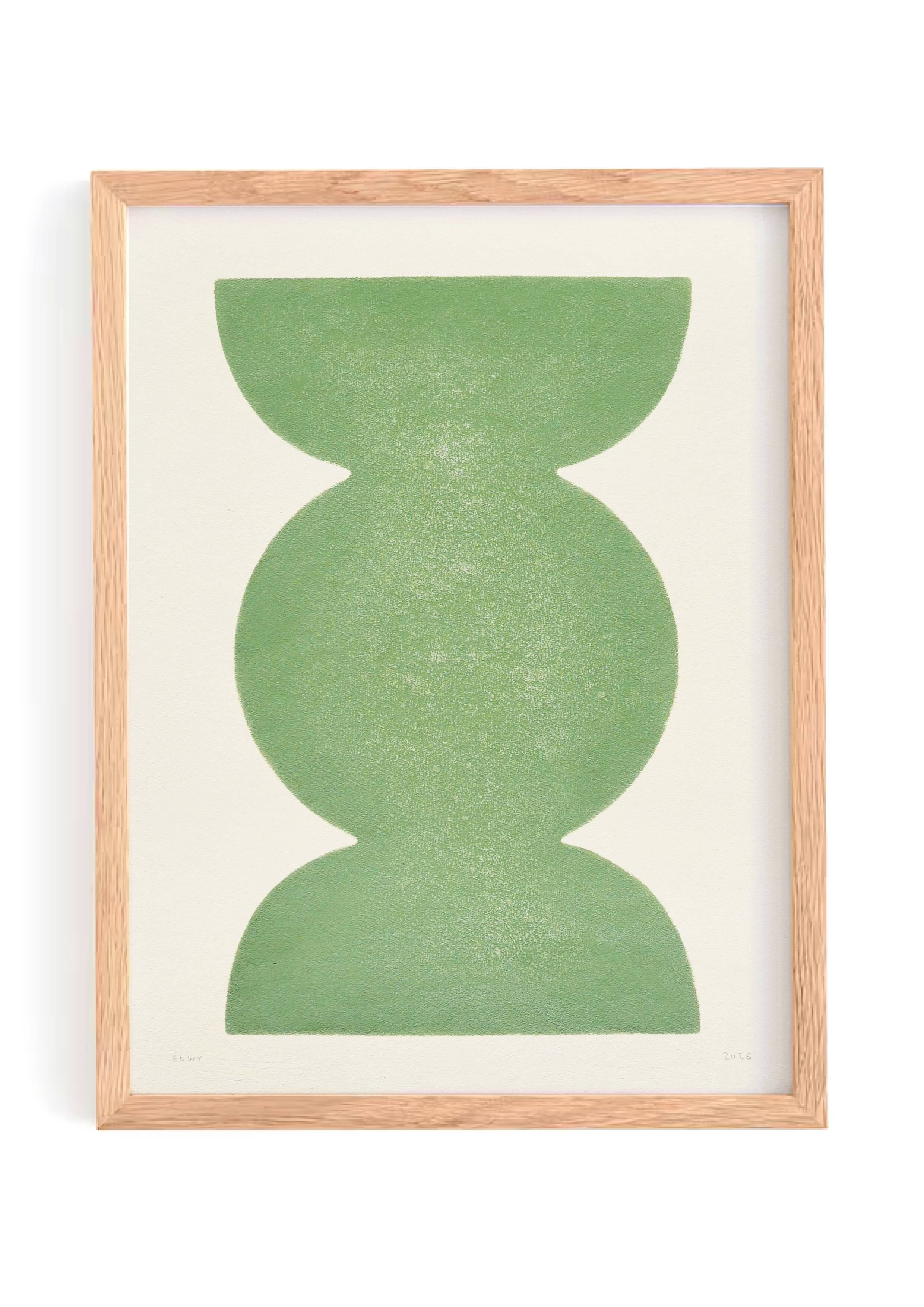 Peinture abstraite sur papier signée Eawy