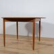 Table à manger ronde danoise vintage en teck, 1970s