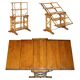 Transformable library table by Boeckh Brothers, circa 1910, restored.