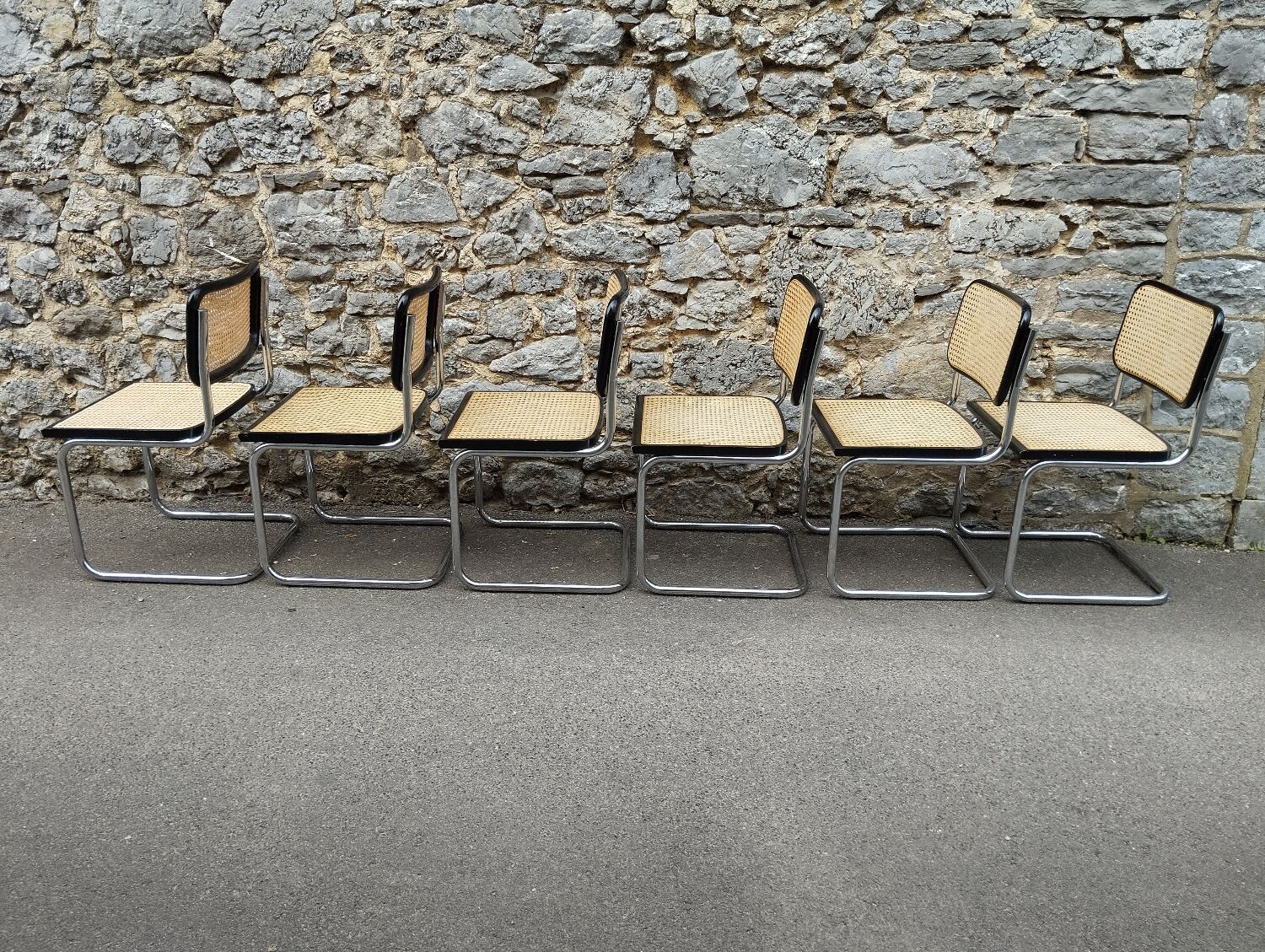 Cesca B32 Marcel Breuer chairs made in italy