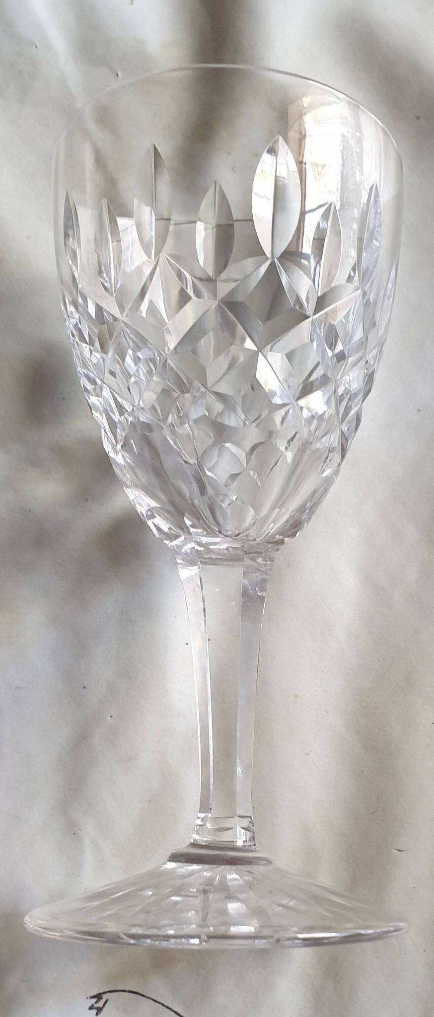 footed liqueur glasses Chantilly service from the Saint-Louis Crystal Factory