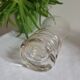 Flared glass vase with gold trim