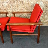 2x 60s 70s Teak Easy Chair Kai Lyngfeld Larsen Søborg Møbler Danish 60s