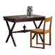 French sculptural desk in stained pine, early 20th century, Baroque style.