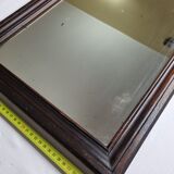 Old rectangular mirror, wooden frame 51x37cm