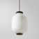 Chandelier in white opaline glass and brass, 1950s