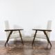 Pair of beige Mid-Century armchairs 1960's