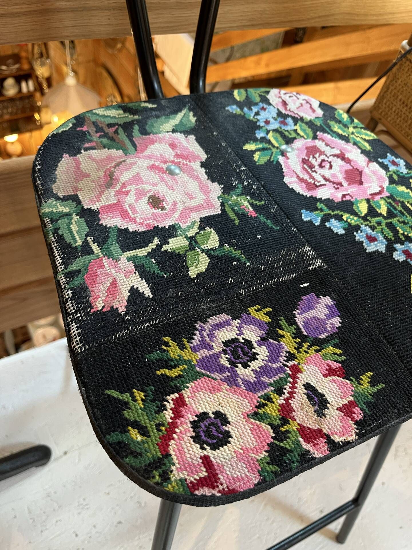 Paire de chaises hautes canevas