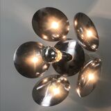 Flower chrome metal pendant 70s