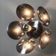 Flower chrome metal pendant 70s