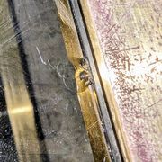 Gold coffee table and smoked glass