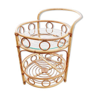 Vintage rattan mini-bar