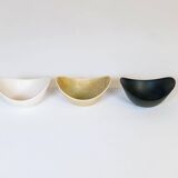 Mid-century modern ceramic set of 3 bowls by Gunnar Nylund, Rörstrand, Sweden.