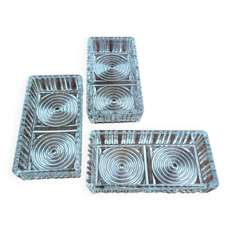 3 glass dishes 1930
