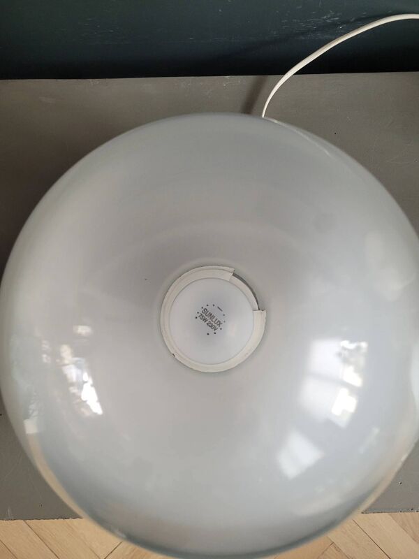 Lampe œuf vintage en verre