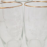 Vintage beer glasses - series of 5 of the brand KRONENBOURG (60's)