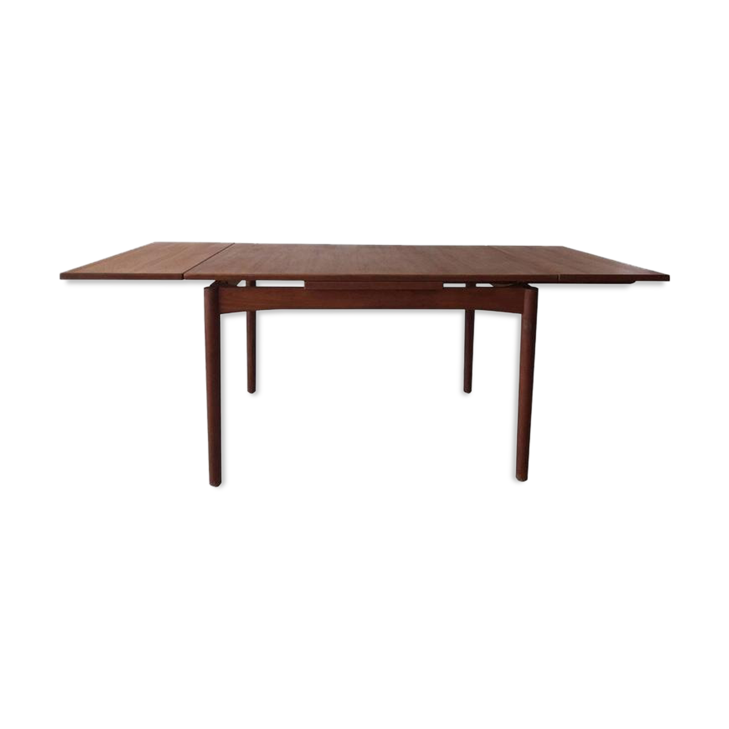 Dining table extendable Scandinavian teak extension 1960 s