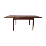 Dining table extendable Scandinavian teak extension 1960 s
