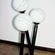 Modern floor lamp from the 1980s/1990s – metal and glass, 3 spheres