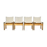 Monk dining chairs by Afra & Tobia Scarpa for Molteni, 1970S