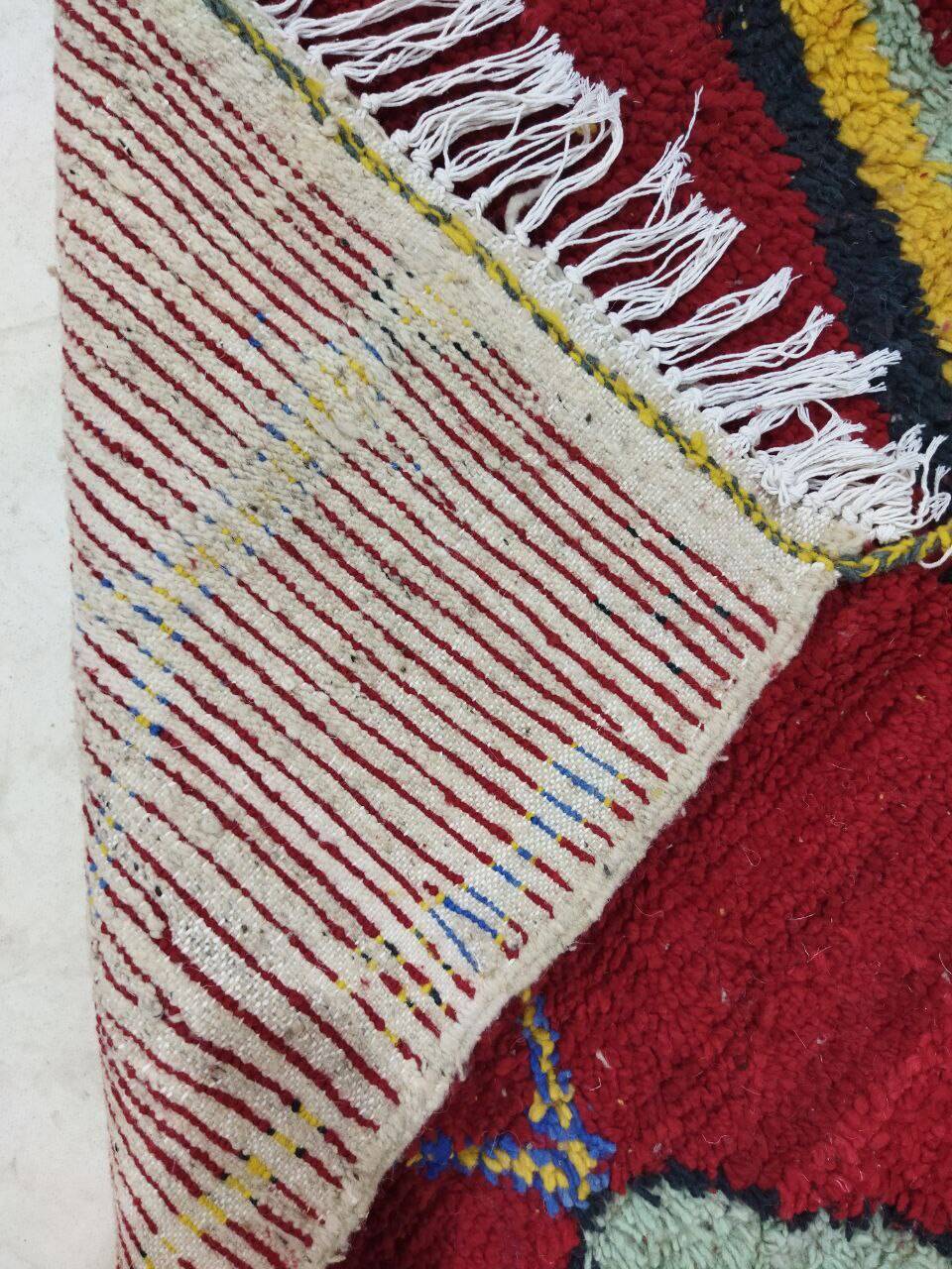 Handmade red moroccan berber rug 300 x 200 cm
