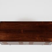 Midcentury Danish low chest of 2x2 drawers in rosewood by Hundevad 1960s