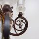 Applique en fer forgé et verre dans le style de la Maison Baguès