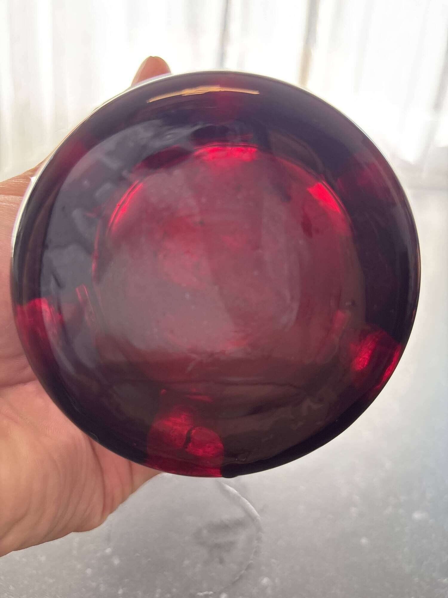 Ruby crystal vase