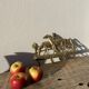 Hook for keys or tea towels in gilded brass with carved horse decoration