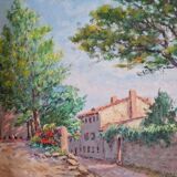 Christian Xapella (1927-2021) - Oil on hardboard - Provence landscape - Signed