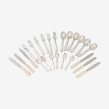 Set of 24 Art Deco silver metal cutlery