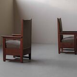 Pair of Art Deco armchairs – Amsterdam School, circa 1930