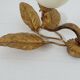 Wall lamp " flower " in golden metal and opaline ball 70s