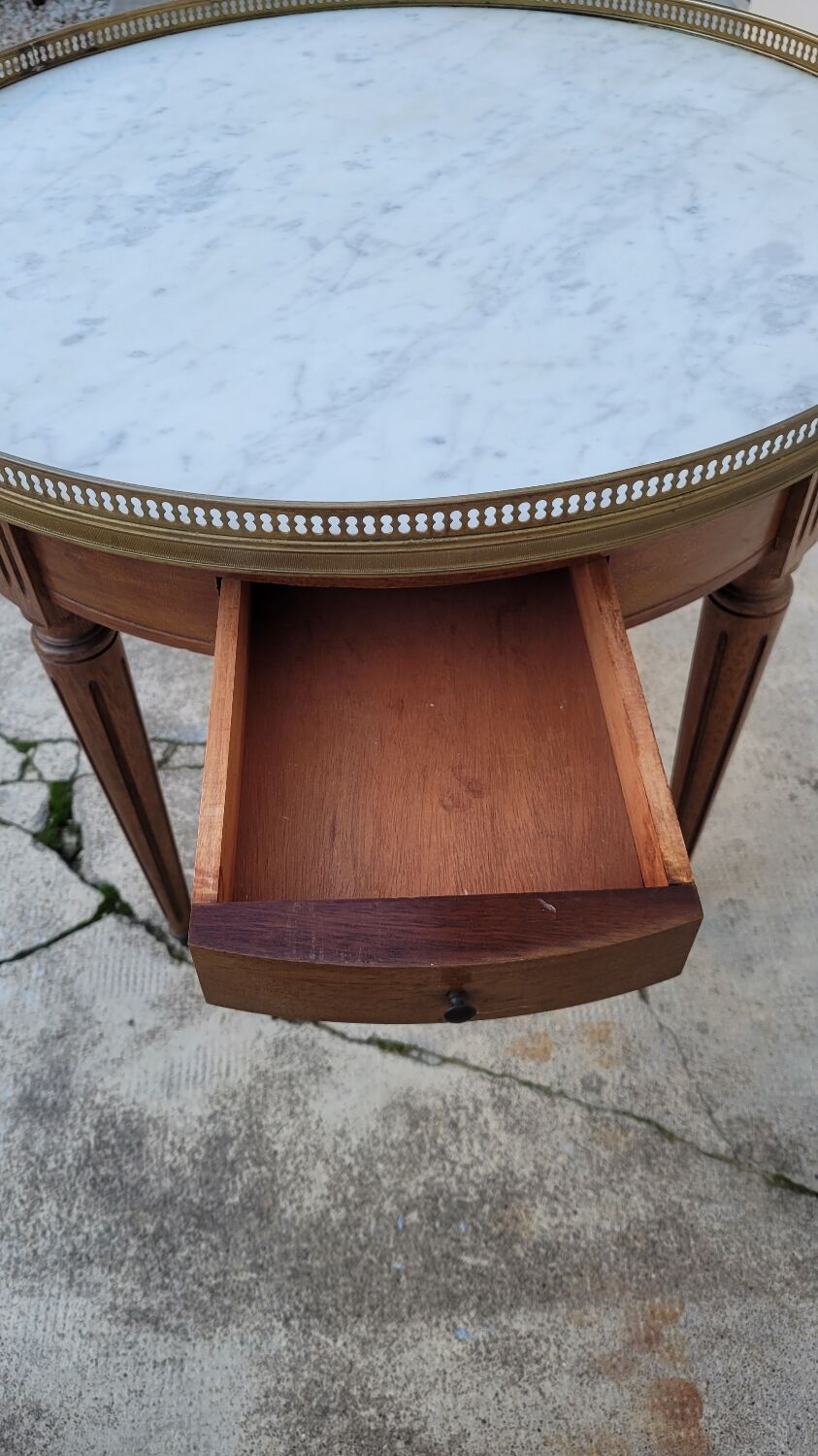 Antique Louis xvi style marble hot water bottle coffee table