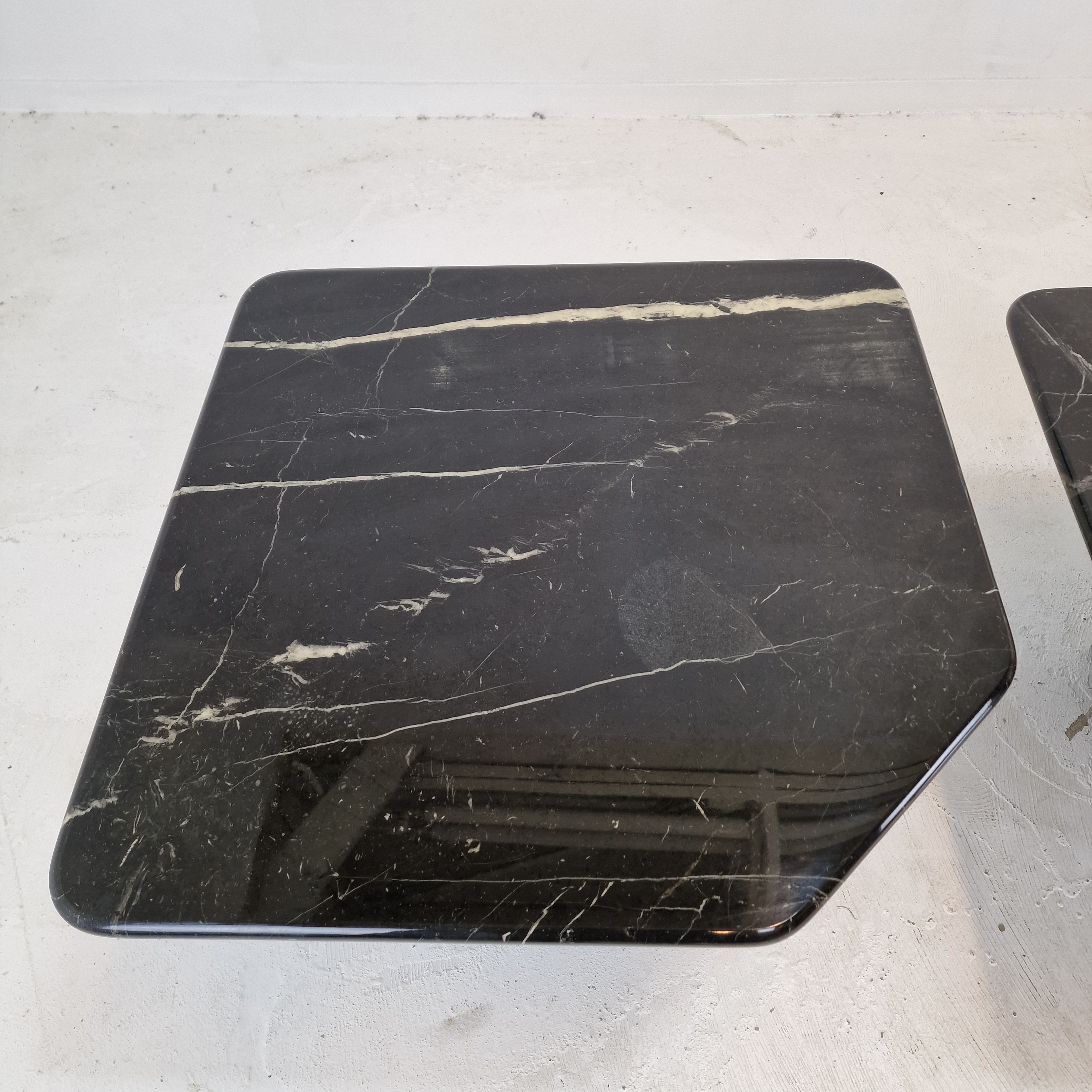 Set of 3 Italian Marble Coffee or Side Tables, 1970s